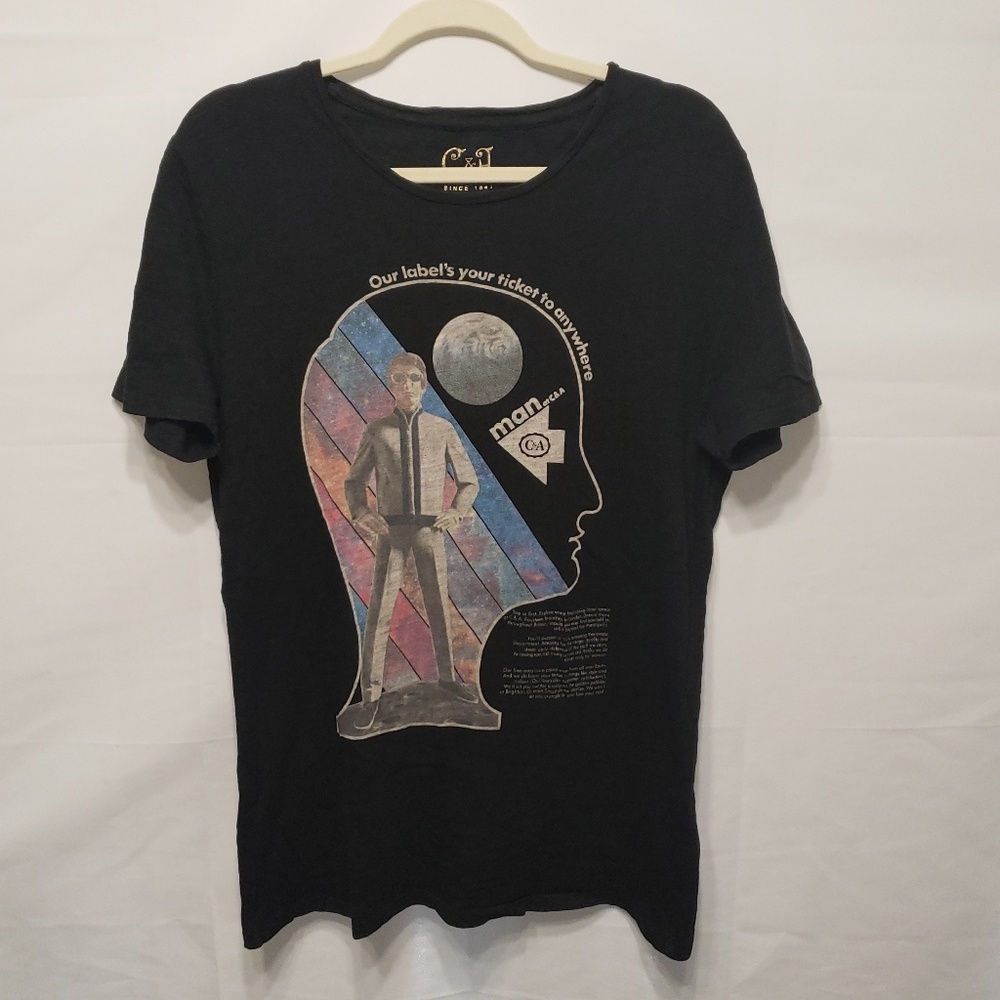 C&A "Man at C&A" Large Mens T-shirt ~ PRE OWNED